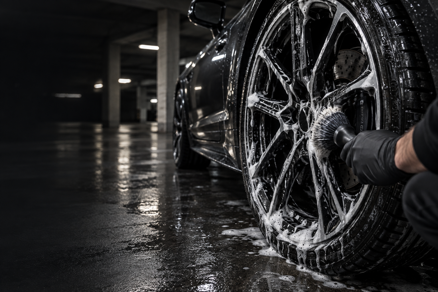 Detailed wheel cleaning